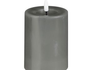 Διακοσμητικό Φωτιστικό Κερί Led (Φ7.5×10) Edelman Mica Grey 1134712