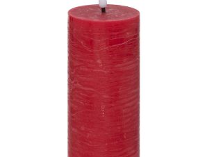 Διακοσμητικό Φωτιστικό Κερί (Φ7×17.5) A-S Molia Rouge 200663B