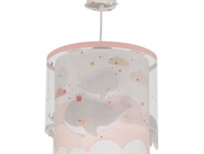 Παιδικό Φωτιστικό Οροφής Μονόφωτο Ango Whale Dreams Pink 61172 S